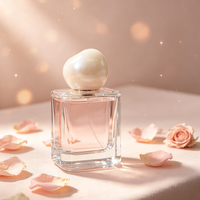 Vente en gros de flacons de parfum en verre carrés vides avec logo personnalisé, revêtement dégradé, flacon pulvérisateur de parfum, coffret cadeau de luxe