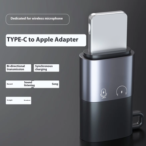Nuevo adaptador de corriente continua tipo C para teléfonos móviles de Apple, Clip de cuello inalámbrico, micrófono, auriculares, tarjeta de sonido, música - Product Image 6