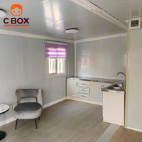 Cbox Maison modulaire extensible préfabriquée avec 2 chambres, cuisine, salle de bain et salon