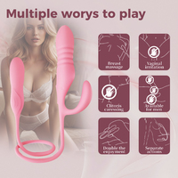 Vibrateur double extrémité télécommandé pour femmes, jouet sexuel lesbien, vibromasseur pour masturbation féminine
