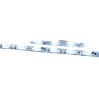 Boîte lumineuse publicitaire LED 24V en verre, éclairage latéral, film souple, LED 3535 à émission latérale, configuration d'éclairage par paires, conception à réflexion diffuse