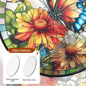 Atrapasoles Arcoíris de 7.5'' con Mariposas y Flores - Decoración para Dormitorio y Balcón - Product Image 5