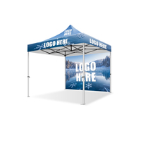 Tente de réception professionnelle 5x5 imperméable avec logo imprimé HD, structure en aluminium pour salon professionnel