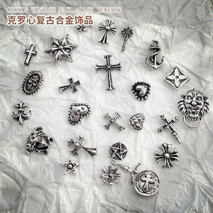Venta Directa de Fábrica de Joyería de Aleación Retro Kroxin, Decoración de <span class=keywords><strong>Uñas</strong></span> con Cabeza de <span class=keywords><strong>León</strong></span> Cruzada, Venta al por Mayor - Product Image 2