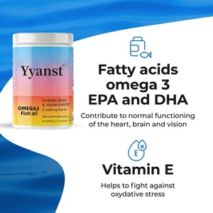 Huile de poisson et oméga 3 de haute qualité à marque privée – Soutient la fonction cardiaque, cérébrale et visuelle, et réduit le stress – Gélules molles - Product Image 3