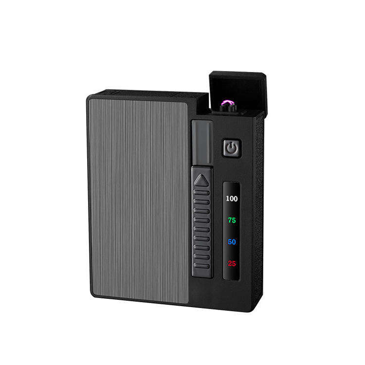 Metal Cigarette Case With Gas Lighter Hold 20Pcs Cigarettes Windproof Direct Flame Lighter Smoking Tools Men's Gifts