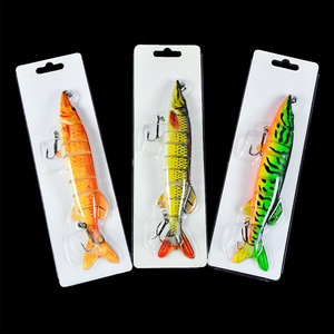 เหยื่อตก<span class=keywords><strong>ปลา</strong></span>พลาสติกแข็งแบบหลายจุดเหยื่อตกปลาไพค์8ปล้อง125/205มม. สินค้าใหม่ - Product Image 5