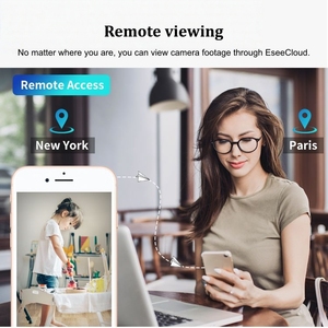 Caméra de sécurité WiFi EseeCloud 4K avec vision nocturne PTZ 3MP/5MP/8MP, détection de mouvement, capteur CMOS pour usage domestique et extérieur - Product Image 3