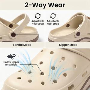 Zuecos Cerrados con Plataforma de EVA para Hombre, Impermeables, Transpirables, Ligeros, de Secado Rápido, Antideslizantes, Ecológicos y Modernos - Product Image 3