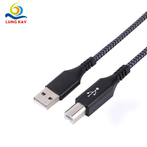 Lung Kay <b>Usb</b> <b>2.0</b> Printer <b>Cable</b> Am To Bm Tinned Copper Black Square Connector Data <b>Cable</b> - Product Image 1