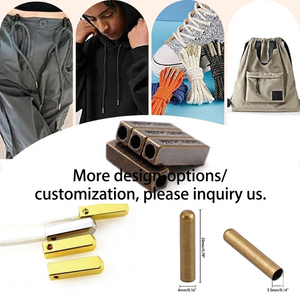 Wholesale Fashion Gold Silver Shoe Lace String Tips Engraved Logo Custom Metal Shoelace Head Aglet <strong>Stopper</strong> for Shoestring Hoodie - Product Image 4
