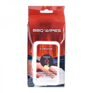 Kitchen Cooktop Cleaner Heavy Duty Golf Ball BBQ Grill Tough Cleaning Wipes with lid