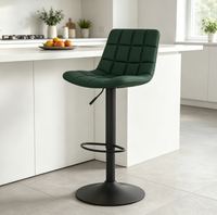 Chaise de bar en velours capitonnée de luxe, pivotante, réglable en hauteur, tabouret de comptoir de cuisine pour hôtel, salon, bar, tabouret pour la maison, café
