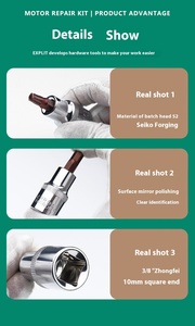 Khai thác 3/8 trung bình bay lục giác ổ cắm Chrome kết thúc Screwdriver với Plum Blossom bit spline bên trong lục giác mét ổ cắm - Product Image 6