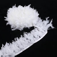 Plumes de Marabout Plates Chandelle Rayées de 10-15CM en Gros, Multicolores, Franges Moelleuses, Qualité Supérieure Sélectionnée pour Mariages
