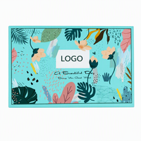 Boîte de rangement de luxe en carton ondulé kraft avec couvercle et base, personnalisable avec logo floral, pour vêtements, t-shirts, cadeaux, vente en gros