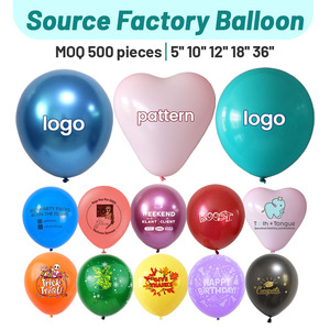 Globos de Látex Personalizados para Fiesta de Fabricantes al Por Mayor en China con Logotipo Impreso para Publicidad y Decoración de Feliz Cumpleaños - Product Image 1