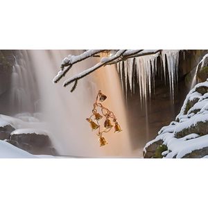 Positive Energy Home Decor Hanging Brass <b>Bell</b> Wind Chimes 6 Embossed <b>Bells</b> for Balcony Garden Long Brass <b>Bells</b> for Loved Ones' - Product Image 5