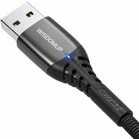 Câble de données USB à charge rapide 3A avec gaine en nylon et PVC pour téléphone portable, batterie externe et montre connectée - Offre Spéciale
