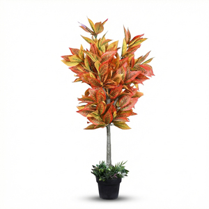 Planta Artificial de Croton en Maceta Petra, Planta Decorativa de Tacto Real para Interiores y Exteriores, para Decoración del Hogar, Oficina y Hotel - Product Image 1