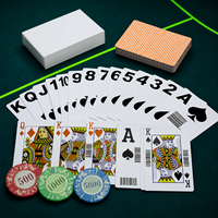 Cartes de poker Baccarat personnalisables en plastique et papier, format jumbo, 350 g/m², avec code-barres pour cartes de jeu de casino et logo personnalisé