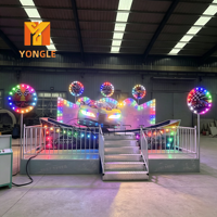 Manège portable de type voiture volante monté sur remorque pour enfants, pour l'agrédition mobile en extérieur et les fêtes foraines, vente en gros