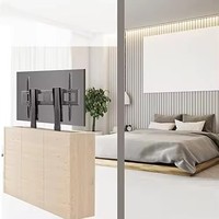 Mécanisme de levage de téléviseur motorisé lisse 28 mm/s, double colonne, hauteur 985-2485 mm, support TV robuste 1000N pour téléviseurs intelligents de 65 à 100 pouces