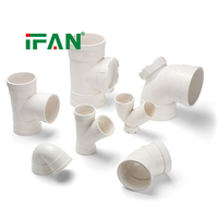Raccords d'égout en PVC UPVC IFAN 50-160 mm, connecteurs de tuyaux de drainage blancs pour la plomberie