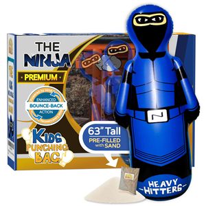 Saco de Boxeo Inflable de 47 Pulgadas para Niños, Relleno de Arena, Juguete de Boxeo Rebotable para Fiestas de Cumpleaños de Ninja, Juegos en Interiores - Product Image 3