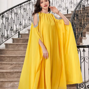 Của Phụ Nữ Thanh Lịch Cổ Điển Phong Cách Voan Với Sexy Cape Thoáng Khí Mùa Hè Thiết Kế Cho Mùa Thu Mùa Xuân Đảng Trung Đông Tính Khí - Product Image 1