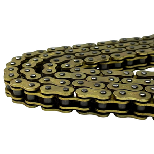 Cadena de Motocicleta de Alta Calidad 428H-O <span class=keywords><strong>520</strong></span>-O 520H-O <span class=keywords><strong>520</strong></span> con Anillo en O, Chapada en Oro - Product Image 2