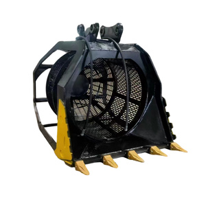 Máy xúc mini với gầu xúc khung xương, gầu sàng thủy lực, bộ xoay gầu để đào đất và tách lớp đất - Product Image 1