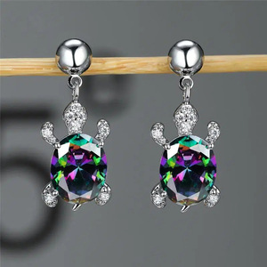 Orecchini a Forma di Tartaruga per Donne, Gioielli da Indossare Quotidianamente, Idea Regalo, Vendita all'Ingrosso - Product Image 2
