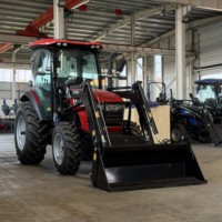 Traktor Mini Pertanian China Arvoss 4wd 4x4 75hp dengan Front Loader untuk Dijual
