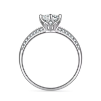 Bague de Fiançailles et de Mariage en Argent Sterling 925 Massif Plaqué Or 14K avec Moissanite VVS et Diamant de Laboratoire pour Femme – Vente en Gros, Idéal Cadeau