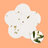 Tampons tonifiants pour le visage aux feuilles de thé lyophilisées, tampons tonifiants en gel à motif floral naturel