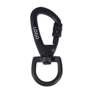 Custom LOGO Heavy Duty Dog Leash Harness Locking Carabiner <b>Clip</b> with Swivel Ring for Securing Pets - Product Image 1