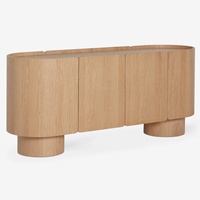 Buffet d'appoint en bois courbé de style nordique français, console de rangement pour salon et salle à manger