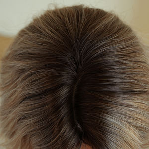 Perruques 16 pouces pour femmes 7JHH Labo Brown Top Dye <span class=keywords><strong>cheveux</strong></span> ondulés bouclés avec franges perruque naturelle pour un usage quotidien Ombre <span class=keywords><strong>gris</strong></span> - Product Image 6