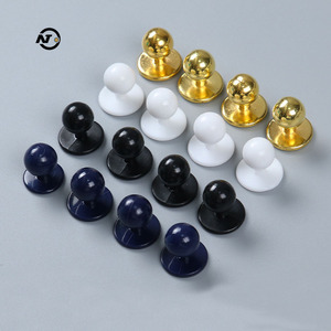 Trắng Bóng Nhựa Nhà Bếp Stud Nút Vòng Di Chuyển Áo Khoác Đầu Bếp Nút Cho Đầu Bếp Áo Khoác Đồng Phục Áo Khoác - Product Image 2