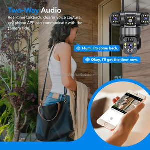 Bất 3 ống kính 8K 15MP HD 4g năng lượng mặt trời Mạng giám sát máy ảnh ngoài trời PTZ tự động theo Dõi Wifi không dây IP Mạng CCTV an ninh máy ảnh - Product Image 4