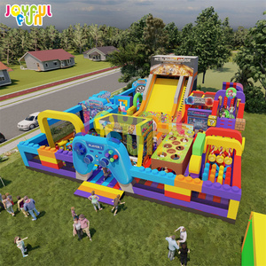 JOYFUL FUN <span class=keywords><strong>Parc</strong></span> à thème gonflable classique, aire de jeux gonflable extérieure pour enfants - Product Image 2