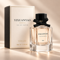Flacon de parfum de luxe mignon 50ml 100ml en verre pour femmes avec logo et boîte personnalisés
