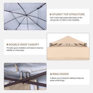 ABCCANOPY Carpa Plegable Gazebo Laterales de Malla Cenador Pop Up de Jardin Techo Doble y Bolsas de Arena Proteccion UV EZ UP - Product Image 5