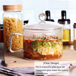 Pot en verre résistant à la chaleur, fait à la main, avec couvercle, poêle à Sauce pour soupe et pâtes, aliments pour bébés, 8 ml - Product Image 3