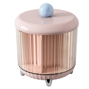 Rotating Makeup Storage Box Transparent Dustproof With Dividers For Cosmetic Organizers - Product Image 4