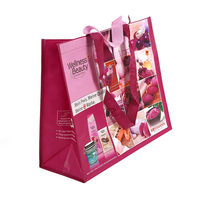 Sac fourre-tout tissé en RPET recyclé laminé personnalisé, sac fourre-tout tissé laminé Algodn