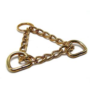 3/4 pouces Martingale collier de chien chaîne collier de chien matériel métal solide laiton chaîne or tour de cou demi étranglement chaîne D anneau collier de chien - Product Image 3