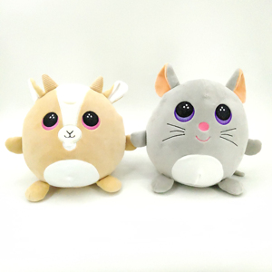 Venta al por mayor personalizable lindo tigres zorros etc ronda estilo serie animal de peluche de juguete - Product Image 3