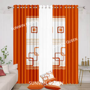 Vendita calda Grommet Top 8 pz Set tenda all'ingrosso ricamo fiore <span class=keywords><strong>rosso</strong></span> 8 In1 Set Top <span class=keywords><strong>bordeaux</strong></span> tenda dal vivo - Product Image 5